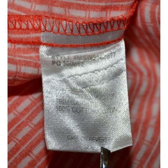 Cinch Ladies Orange Button Up Western Shirt Top Size XL Contrast Cuffs Cowgirl - Picture 11 of 12